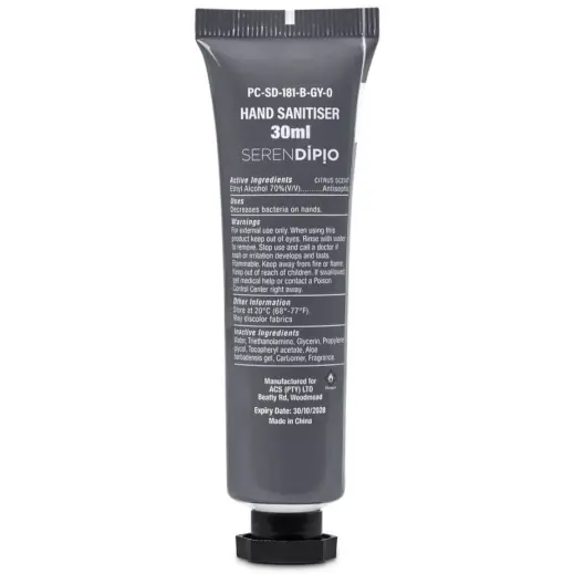 Serendipio Lunara Gel Hand Sanitiser Back